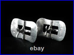 Pair Sterling Silver Shoe Buckles, Sutherland & Horne c. 1870, Antique Scottish