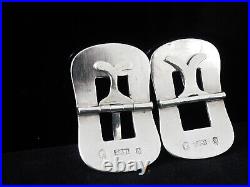 Pair Sterling Silver Shoe Buckles, Sutherland & Horne c. 1870, Antique Scottish