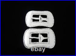 Pair Sterling Silver Shoe Buckles, Sutherland & Horne c. 1870, Antique Scottish