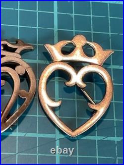 Pair of Sterling Silver Scottish Lukenbooth Brooch Pins