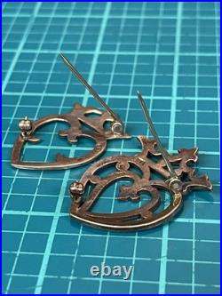 Pair of Sterling Silver Scottish Lukenbooth Brooch Pins