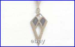 Pat Cheney Scottish Sterling Silver & Enamel Art Deco Style Brooch Hallmarked