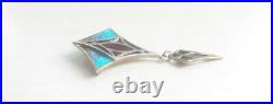 Pat Cheney Scottish Sterling Silver & Enamel Art Deco Style Brooch Hallmarked