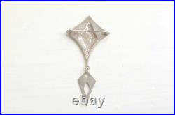 Pat Cheney Scottish Sterling Silver & Enamel Art Deco Style Brooch Hallmarked