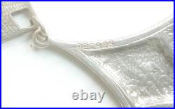 Pat Cheney Scottish Sterling Silver & Enamel Art Deco Style Brooch Hallmarked