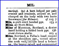 Pre-1881 Antique Scottish Milne / Mylne Clan Badge Sterling Silver Plaid Brooch