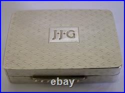 QUALITY SOLID STERLING SILVER SNUFF BOX 2000 GALLAGHER 66g SCOTTISH