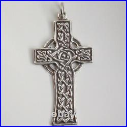 Rare Antique Scottish Alexander Ritchie Sterling Silver Iona Cross Pendant c1907