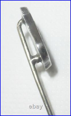 Rare Antique Scottish Silver Jasper & Bloodstone Stick Pin, Original Case c1870
