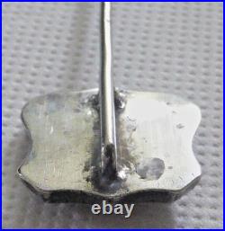 Rare Antique Scottish Silver Jasper & Bloodstone Stick Pin, Original Case c1870