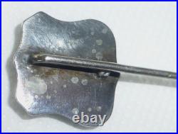 Rare Antique Scottish Silver Jasper & Bloodstone Stick Pin, Original Case c1870