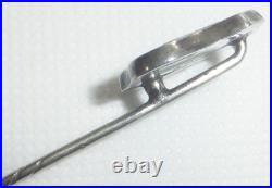 Rare Antique Scottish Silver Jasper & Bloodstone Stick Pin, Original Case c1870