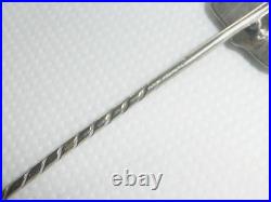 Rare Antique Scottish Silver Jasper & Bloodstone Stick Pin, Original Case c1870