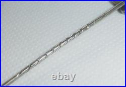 Rare Antique Scottish Silver Jasper & Bloodstone Stick Pin, Original Case c1870
