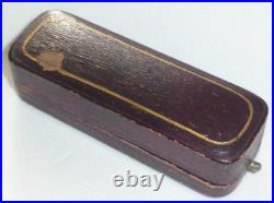 Rare Antique Scottish Silver Jasper & Bloodstone Stick Pin, Original Case c1870