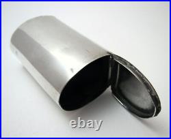 Rare Scottish Antique Solid Sterling Silver Georgian Snuff Canister Pill Box