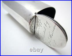 Rare Scottish Antique Solid Sterling Silver Georgian Snuff Canister Pill Box