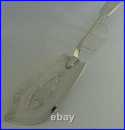 Rare Scottish Victorian Solid Sterling Silver Fish Server Slice 1844 Antique