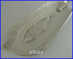 Rare Scottish Victorian Solid Sterling Silver Fish Server Slice 1844 Antique