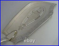 Rare Scottish Victorian Solid Sterling Silver Fish Server Slice 1844 Antique