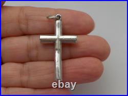Rare Victorian Scottish Sterling Silver & Agate Cross Pendant