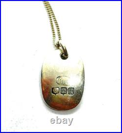 Rare Vintage 1972 MIKE GILL Scottish Sterling Silver Pendant Necklace 3.6g