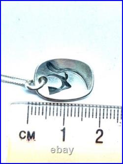 Rare Vintage 1972 MIKE GILL Scottish Sterling Silver Pendant Necklace 3.6g Rare Vintage 1972 MIKE GILL Scottish Sterling Silver Pendant Necklace 3.6g