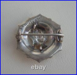 Rare Vintage George V1 Coronation Sterling Silver Scottish Agate Brooch c1937