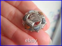 Rare Vintage George V1 Coronation Sterling Silver Scottish Agate Brooch c1937