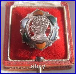 Rare Vintage George V1 Coronation Sterling Silver Scottish Agate Brooch c1937