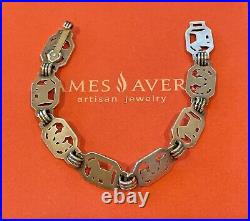 Retired & HTF James Avery Sterling Silver Scottish Terrier & Thistle Bracelet