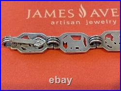 Retired & HTF James Avery Sterling Silver Scottish Terrier & Thistle Bracelet