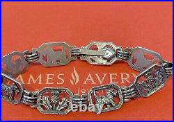 Retired & HTF James Avery Sterling Silver Scottish Terrier & Thistle Bracelet