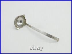 Robert Walter Moody Scottish Sterling Silver Planished Toddy Ladle 1989 Vintage