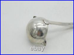 Robert Walter Moody Scottish Sterling Silver Planished Toddy Ladle 1989 Vintage