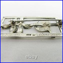 SCOTTISH Carrick Jewellers Sterling Silver Art Nouveau brooch/pin