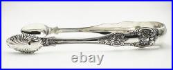 SCOTTISH QUEENS PATTERN SUGAR TONGS STERLING SILVER VICTORIAN Glasgow 1845