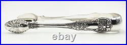 SCOTTISH QUEENS PATTERN SUGAR TONGS STERLING SILVER VICTORIAN Glasgow 1845