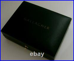 SUPERB CASED BOXED SCOTTISH SOLID STERLING SILVER SNUFF BOX 2000 GALLAGHER 64g