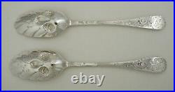 Scarce Scottish Georgian Silver Gilt Hanoverian Berry Spoons, Edinburgh 1758