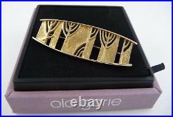 Scottish 1960's Ola Gorie Silver Striped Agate Brooch Pin