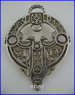 Scottish 1964 Silver Ola Gorie Odin's Bird Viking Brooch Pin