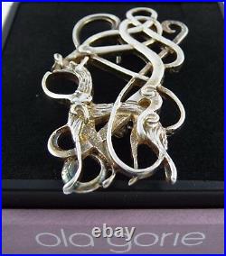 Scottish 1967 Ola Gorie Silver Dunfallandy Stag Brooch Pin