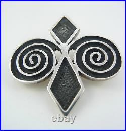 Scottish 1972 Ola Gorie Silver Skara Brae Brooch Pin