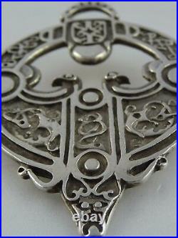 Scottish 1972 Ola Gorie Silver Skara Brae Brooch Pin