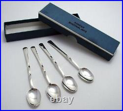 Scottish 4 Keswick School of Industrial Arts KSIA Sterling Silver Tea Spoons Set