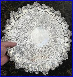 Scottish Antique Silver Salver, Ship In Distress, John Heron, Glasgow 1826