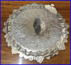 Scottish Antique Silver Salver, Ship In Distress, John Heron, Glasgow 1826