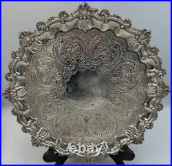 Scottish Antique Silver Salver, Ship In Distress, John Heron, Glasgow 1826
