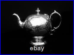 Scottish Antique Sterling Silver Bullet Teapot, William Marshall 1804